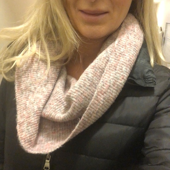 COPY - Off-shoulder, Cowlneck Pink/Heather Grey Sweater - Picture 13 of 13